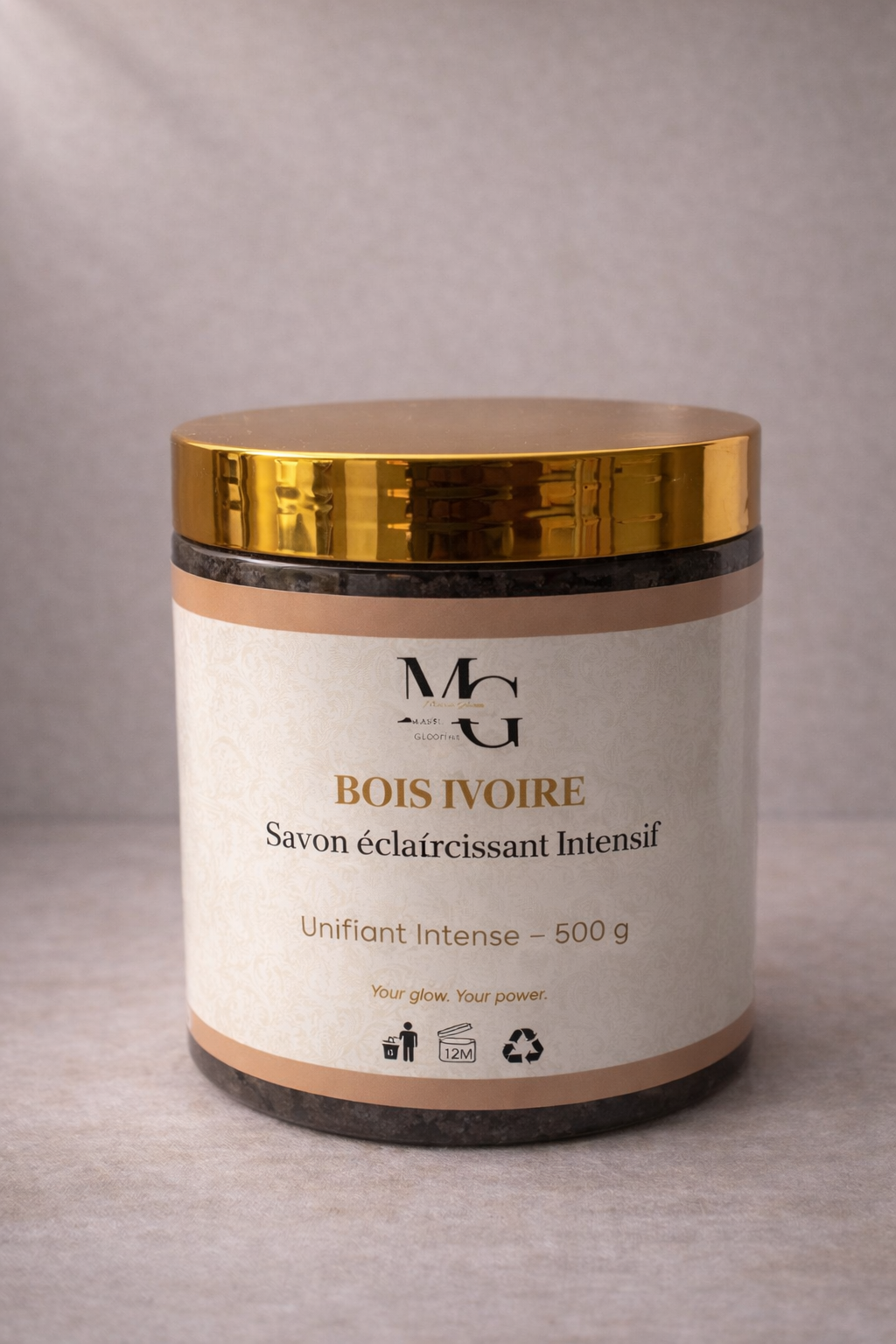 Savon noir du Nigeria Bois Ivoire 500 g pour peaux noires et métissées — Maison Gloria
