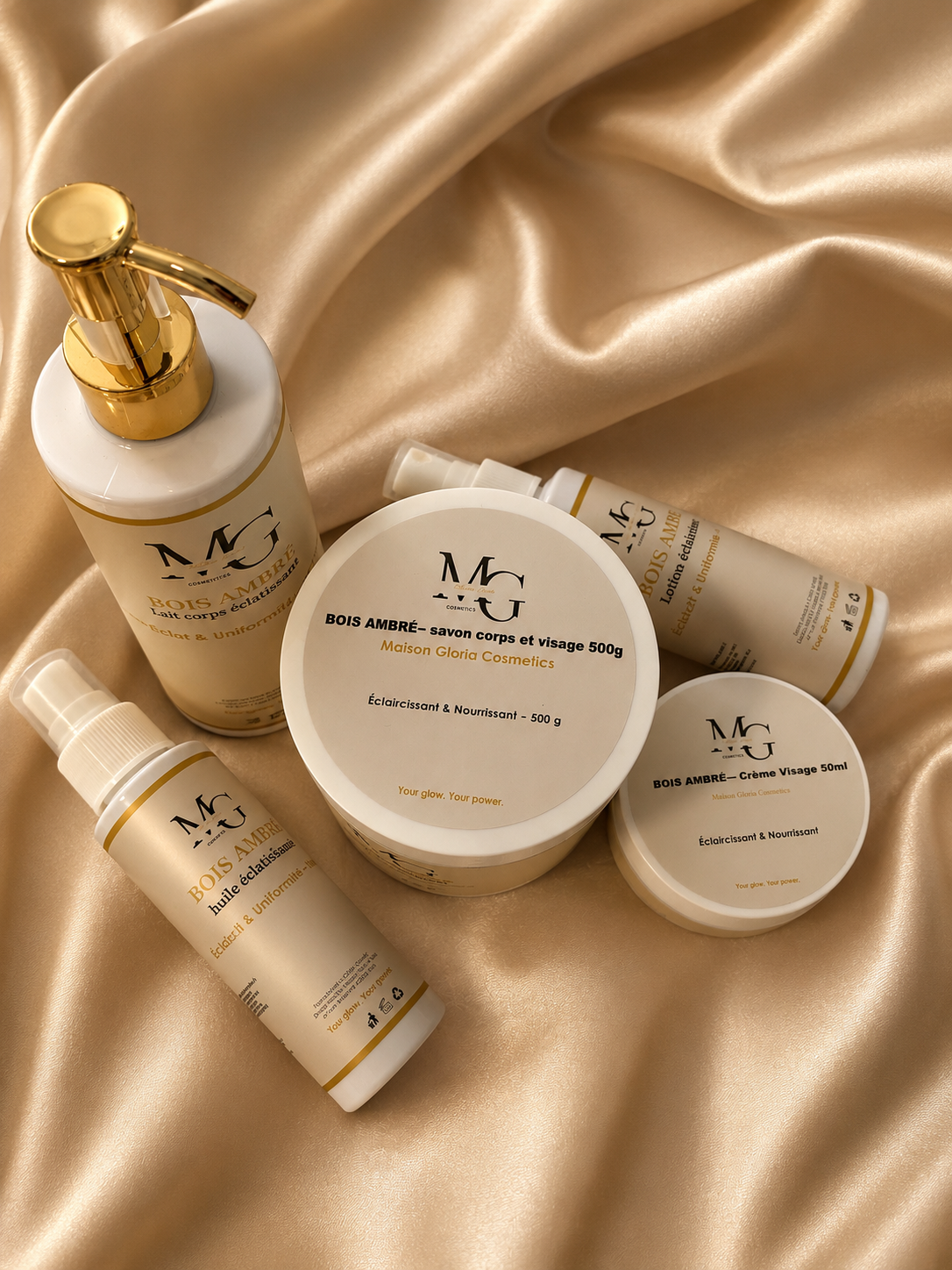Routine complète Éclat & Glow — Bois Ambré | Maison Gloria