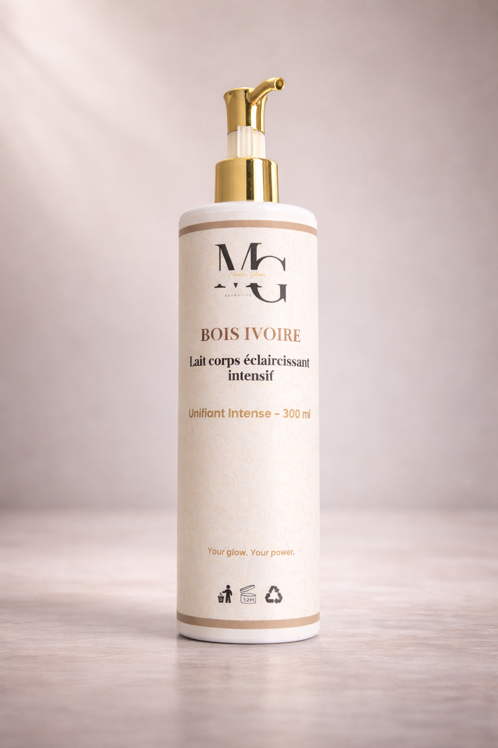 Lait corps intensif unifiant Bois Ivoire 300 ml pour peaux noires et métissées — Maison Gloria